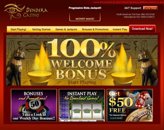 Testimonio del sitio web de Dendera Casino